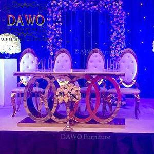 Conjunto de mesa de comedor de cristal transparente de boda proveedor de China - Product Image 2