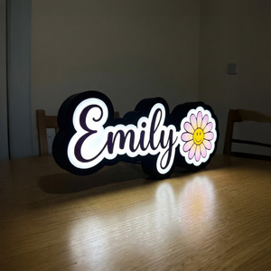 Caja de Luz LED con Forma Personalizada para Decoración de Habitación Infantil con Grabado de Nombre Personalizado - Product Image 1
