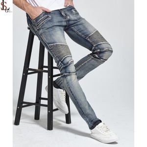 Jeans para Hombre de Diseño Biker, Ajustados y Elásticos, Casuales, de Buena Calidad, Directo de Fábrica OEM - Product Image 2
