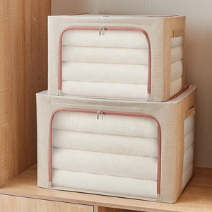 Caja de Almacenamiento de Tela Plegable de Calidad, Organizador con Asa, Solución de Almacenamiento Plegable para Ropa y Lavandería para Familias, para Uso en Armarios - Product Image 5