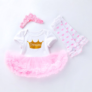 2020 ropa de bebé de Día de San Valentín los niños del mameluco vestido con calentador de la pierna diadema ropa de bebé - Product Image 6