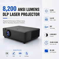 Projecteur laser professionnel 8200 lumens avec technologie DLP, zoom manuel et déplacement de l'objectif