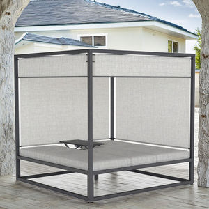 เตียงอาบแดดอลูมิเนียมกลางแจ้งทันสมัย ทนทาน เหมาะสำหรับพักผ่อนริมสระน้ำ คาบาน่า โรงแรม วิลล่า ป้องกันรังสียูวี เป็นมิตรกับสิ่งแวดล้อม - Product Image 6