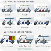 Voiturette de golf électrique BFF Kepler 6 places, buggy électrique homologué pour la route, véhicule électrique fabriqué en Chine