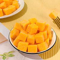 Trendy Mango Cube Gummy Candy Echte Fruitsuiker Zachte Snoepjes Gouden Mango Smaak Kubusvormige Jelly Candy Groothandel