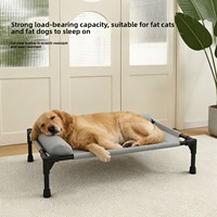 Lit surélevé pour chiens et chats en tissu Oxford toutes saisons ; imperméable, résistant à l'humidité, amovible, lavable, respirant