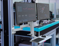 Écran publicitaire Meisonic T9-MA02KB-HSP-1 pour support de moniteur de magasin, support d'affichage rotatif à 360 degrés, alliage d'aluminium