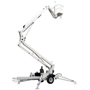 Piattaforma Elevatrice a Ragno Idraulica Trainabile da 12m <span class=keywords><strong>con</strong></span> Braccio Telescopico Articolato per Lavori Aerei - Product Image 2