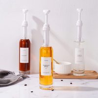 Distributeur de sirop de qualité supérieure Distributeur de pompe à café Bouteille de sirop en verre ronde avec pompes et étiquettes 375ml 500ml 750ml