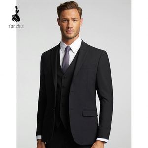 Completo Slim Fit Monopetto in Lana Premium YZ 2026 per Uomo, Traspirante, con <span class=keywords><strong>Pantaloni</strong></span> Formali Inclusi, per il Mercato Turco - Product Image 1