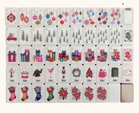 Maßgefertigtes 4-Schicht-Acryl-Mahjong Großhandel Weihnachts-Mahjong Graviertes Feiertagsspiel-Set, Boutique-Mahjong zur Unterhaltung