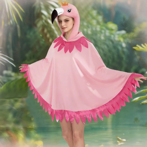 Disfraz <span class=keywords><strong>de</strong></span> Capa <span class=keywords><strong>de</strong></span> Flamenco para Halloween, Lindo Traje <span class=keywords><strong>de</strong></span> Cosplay con Temática Animal para Adultos - Product Image 1