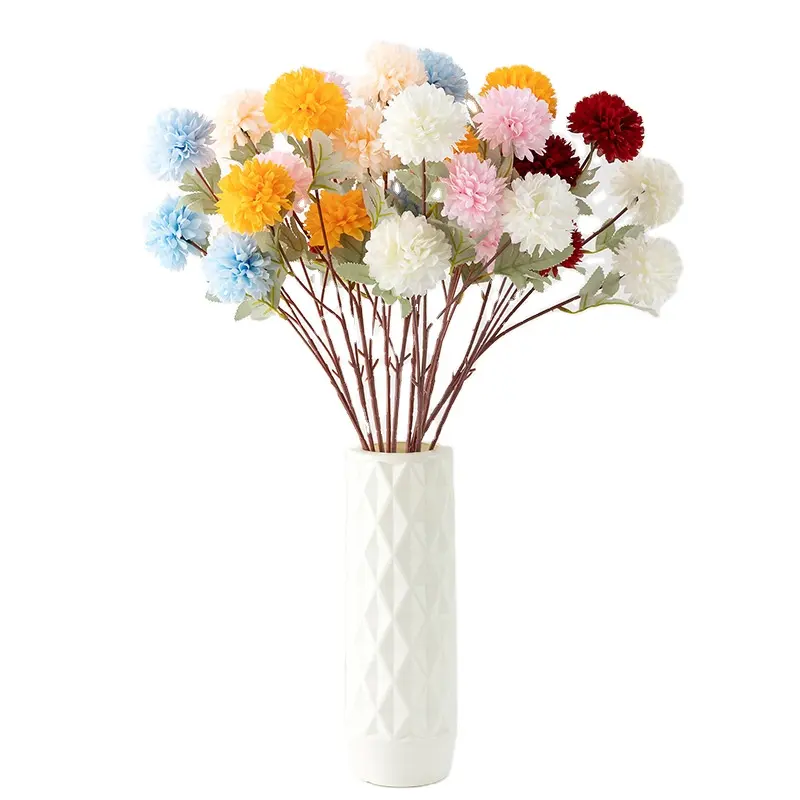RU MU yapay top krizantem masa tenisi kasımpatı çiçeği düğün olay dekorasyon için