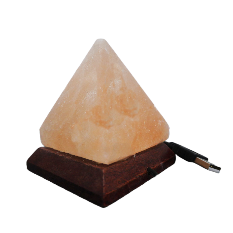 Forme de pyramide de lampe de sel de l'himalaya usb