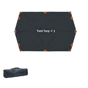 Bâche de tente Woqi 300x460cm en polyester imperméable pour camping et randonnée en extérieur, utilisation trois saisons, noire - Product Image 1