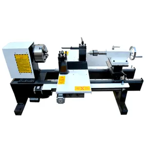 Funciones completas y operación simple13 16 26 Mini CNC Máquina de torno de madera Máquina de cuentas de Buda