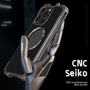 Nueva Funda Protectora para Cámara con Carga Inalámbrica Magnética de Fibra de Carbono y Aluminio para iPhone 16 Pro Max 14 13 12 15 - Product Image 5