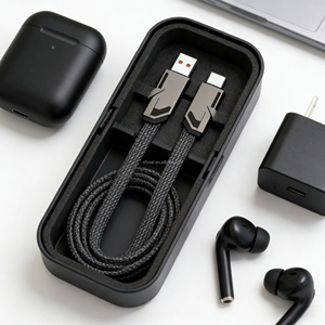 Cable de Datos <span class=keywords><strong>USB</strong></span> Estándar TechPhantom de 120W con Carga Rápida 4 en 1, Trenzado y Blindado, 2A Glory para Teléfonos Android, Banco de Energía y Uso en Automóvil, 1m - Product Image 5