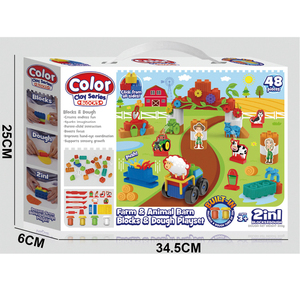 Juego de Ladrillos de <span class=keywords><strong>Plastilina</strong></span> para Niños, Juguete Creativo de Modelado de Escenas de <span class=keywords><strong>Granja</strong></span> DIY - Product Image 5