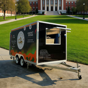 Remolque De Comida Bubble Tea Coffee Shop Ice Cream Truck Towable Mobile <b>Burger</b> Food Trailer with Full Kitchen Equipments - Product Image 4