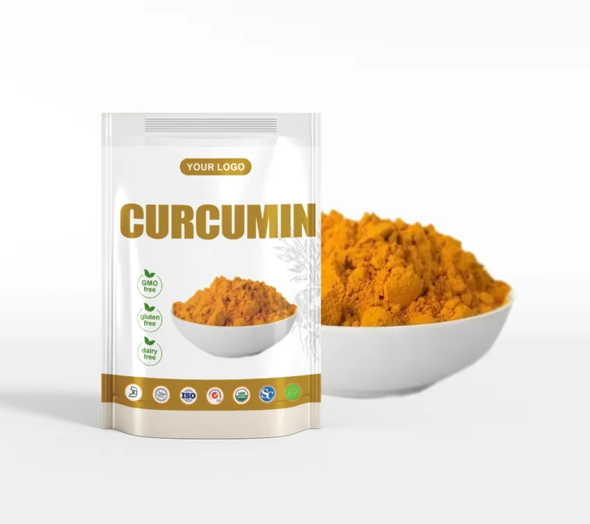 Ücretsiz örnek curcumin gıda takviyesi zerdeçal kök ekstresi 95% kurkumin tozu