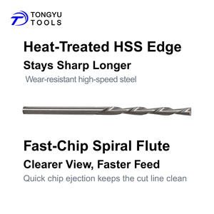 Broca con cremallera de corte en espiral multimaterial de 1/8 ", broca de enrutador HSS compatible con herramientas de corte rotativas y sierra en espiral para corte de PVC OSB de plástico y madera - Product Image 4