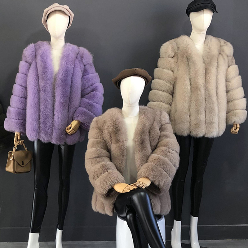 Autumn And Winter Mid Length Natural Fox Fur Coat Fashionable Women Fur Jacket The Most Popular Real Fur Coat Female Clothing