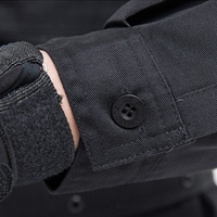 Ensemble Uniformes de Sécurité Haute Qualité au Design Tactique Noir pour Hommes, Fournisseur d'Uniformes d'Été d'Extérieur Solide Noir, Fabricant