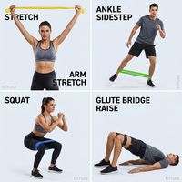 Bandas de Resistencia de Goma Multicolor, Anillo de Pilates para Yoga, Estiramiento, Entrenamiento de Cadera y Piernas, Recuperación, Danza, Personalizable