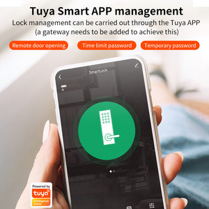Tuya <b>Smart</b> Door Lock With Fingerprint And Password Wifi <b>Remote</b> <b>Control</b> For Glass Doors Office Use - Product Image 4