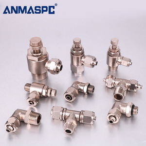 Raccords pneumatiques en cuivre et laiton nickelés à encliquetage PU PV PL PZA PE PMF PM PY pour machines industrielles 0,1-2MPa - Product Image 3