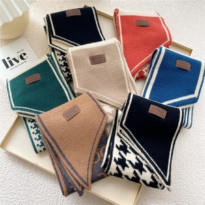 <span class=keywords><strong>2022</strong></span> vente chaude luxe hiver chaud femme écharpe croix imprimé Plaid tricot chaud châles écharpes - Product Image 3