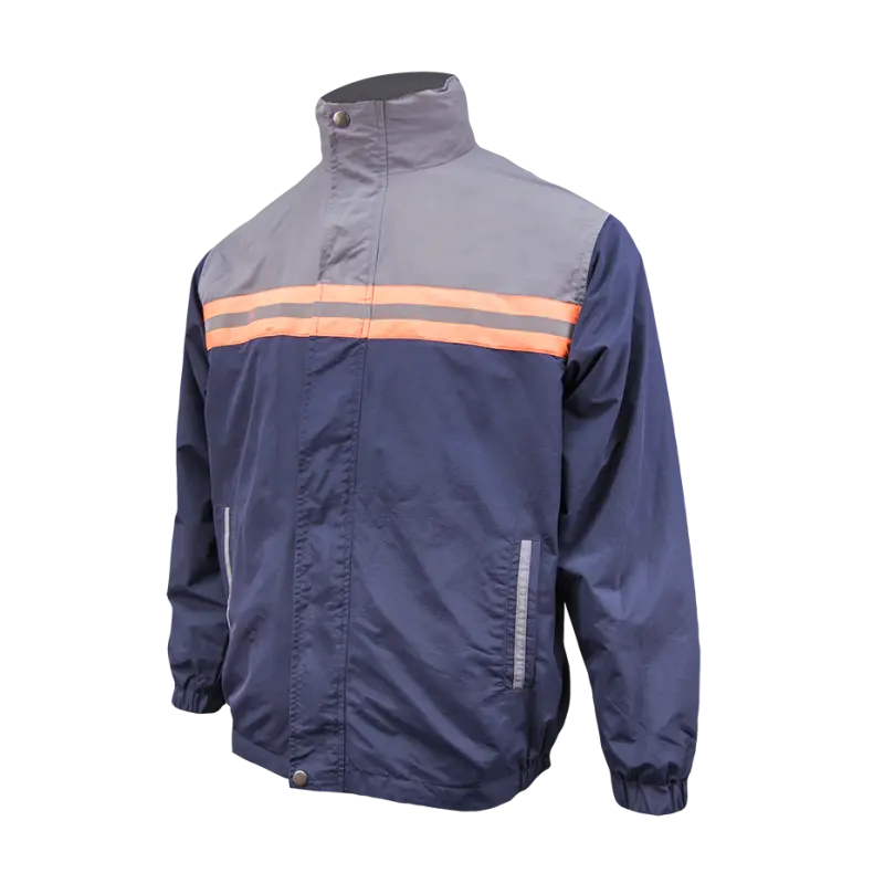 Custom Fashion Factory Price High Dustproof Easy Care Reflective Tape Safety Suit Windbreaker Jacket