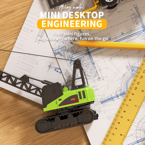 Mini Grúa de Control Remoto a Escala 1:64, Juguete de Vehículo de Ingeniería con Luz, Decoración de Escritorio, Regalo de Cumpleaños o Festividades - Product Image 3