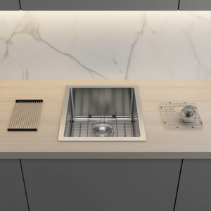 Fregadero de Cocina de Acero Inoxidable D0100HXF2NT, de un Solo Tazón, 15x17x10, para Instalar Bajo Encimera, Acabado Cepillado, Fácil de Limpiar - Product Image 2