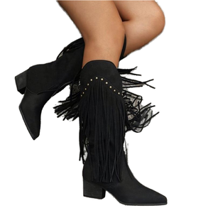 Autumn Winter Women's <b>Knee</b>-<b>High</b> Boots New Fashion Solid Rubber Sexy Retro Vintage Slip-On Closure Plus Size - Product Image 1