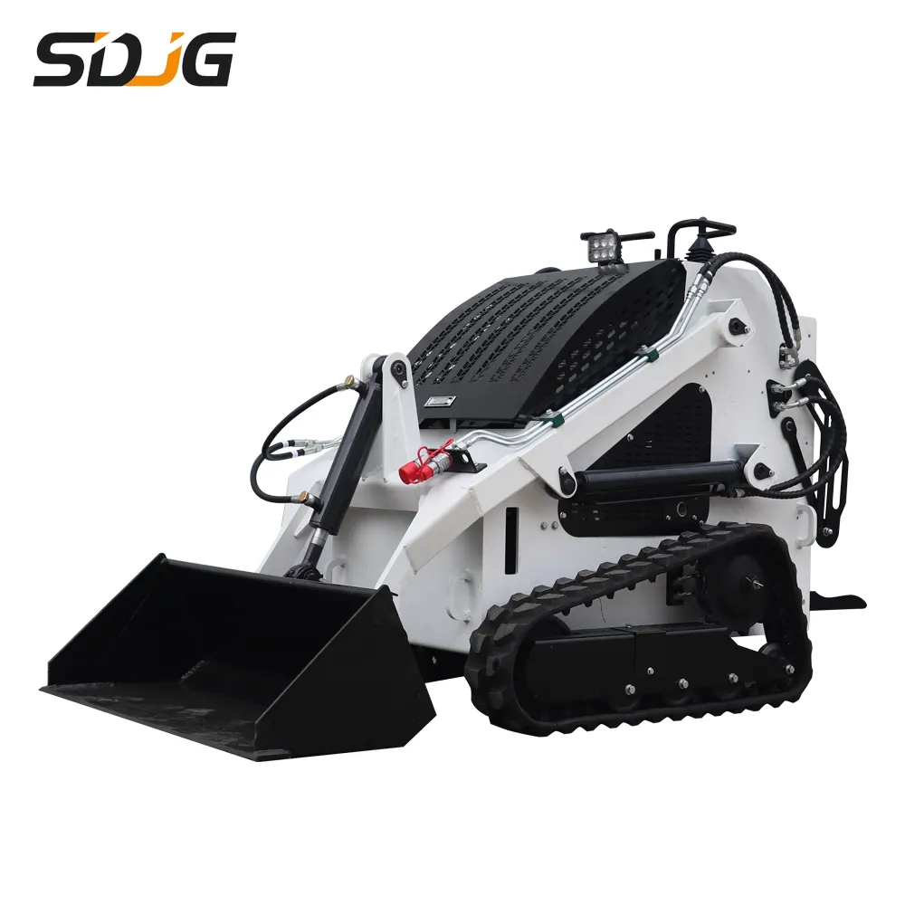 Crawler mesin baja bensin baru sertifikasi CE selip Steer Loader mini Skid steer dengan trek