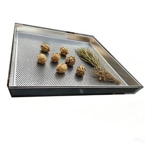 Bandeja perforada de acero inoxidable de grado alimenticio de <span class=keywords><strong>60x40</strong></span> cm, personalizada, <span class=keywords><strong>para</strong></span> hornear y secar alimentos. - Product Image 4