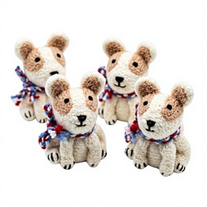 Best Himalaya Traditional 100% Certified Wool Bear Figurine Set Handmade Eco-Friendly Indoor Christmas Holiday Wall Hanging - Product Image 1