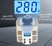 Affichage numérique de haute qualité 220V 240V 280V transformateur Variable porte à porte monophasé AC 220V 240V 280V bobine en plastique Variac