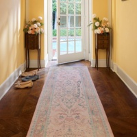 Tapis de salon vintage de style médiéval luxueux à motif floral ; Tapis de chevet pour chambre à coucher ; Utilisation domestique, polyester lavable en machine