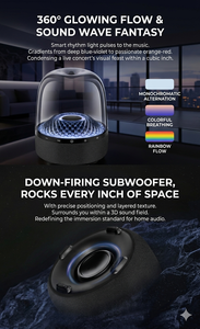 ลำโพงระบบสัมผัสระดับพรีเมียม กำลังขับสูงสุด 180 วัตต์ เสียงสเตอริโอคุณภาพสูง Hi-Fi พร้อมเอฟเฟกต์แสงอัจฉริยะ ใช้ไฟ AC สำหรับงานปาร์ตี้ที่บ้านและตั้งโต๊ะ - Product Image 2