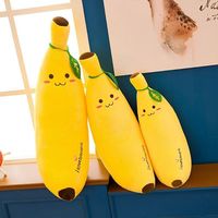 Coussin géant en peluche banane personnalisé pour la vente en gros, jouet en forme de fruit rembourré pour la décoration de magasin de cadeaux, grande taille, peluche animal de la jungle