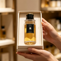 Flacon de parfum en verre cylindrique de grande taille 250 ml avec couvercle brillant et boîte personnalisée