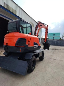 รถขุดล้อยาง DOOSAN DX60W-9C ขนาด 6 ตัน เครื่องยนต์ Weichai พร้อมชุดเกียร์ สำหรับงานขุดถนนเทศบาล ท่อส่งน้ำ จัดสวน และงานฟาร์ม - Product Image 5
