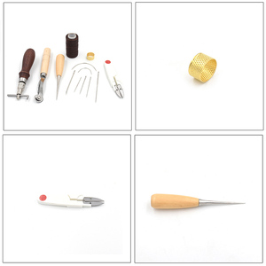 Herramientas de remaches hechos a mano, accesorios cosidos a mano, Kit de costura de moldes, tijeras/agujas/hilos/punzones/ganchos de hilo - Product Image 6
