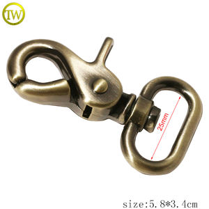 Vente en gros, accessoires de sacs à main de luxe, laiton brossé, bagages, fermoirs mousqueton en métal, lanière réglable, mousqueton, crochets de sécurité - Product Image 2