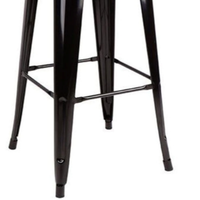 Tabouret de bar industriel vintage en métal à dossier haut, chaise de salle à manger empilable en fer pour café, bar, maison, cuisine