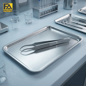 Surgical Tweezers Half-Curved Stainless Steel Manual Instrument For Precision Operation Class I CE Certified - Product Image 3