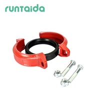 Raccord de tuyauterie en fonte ductile rigide rainuré de 2 1/2 pouces (10 mm) pour la lutte contre l'incendie